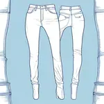 high-waisted light blue jeans image